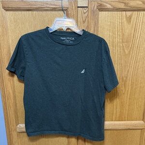 J.  Nautica Men's Forest Green Short Sleeve Tee